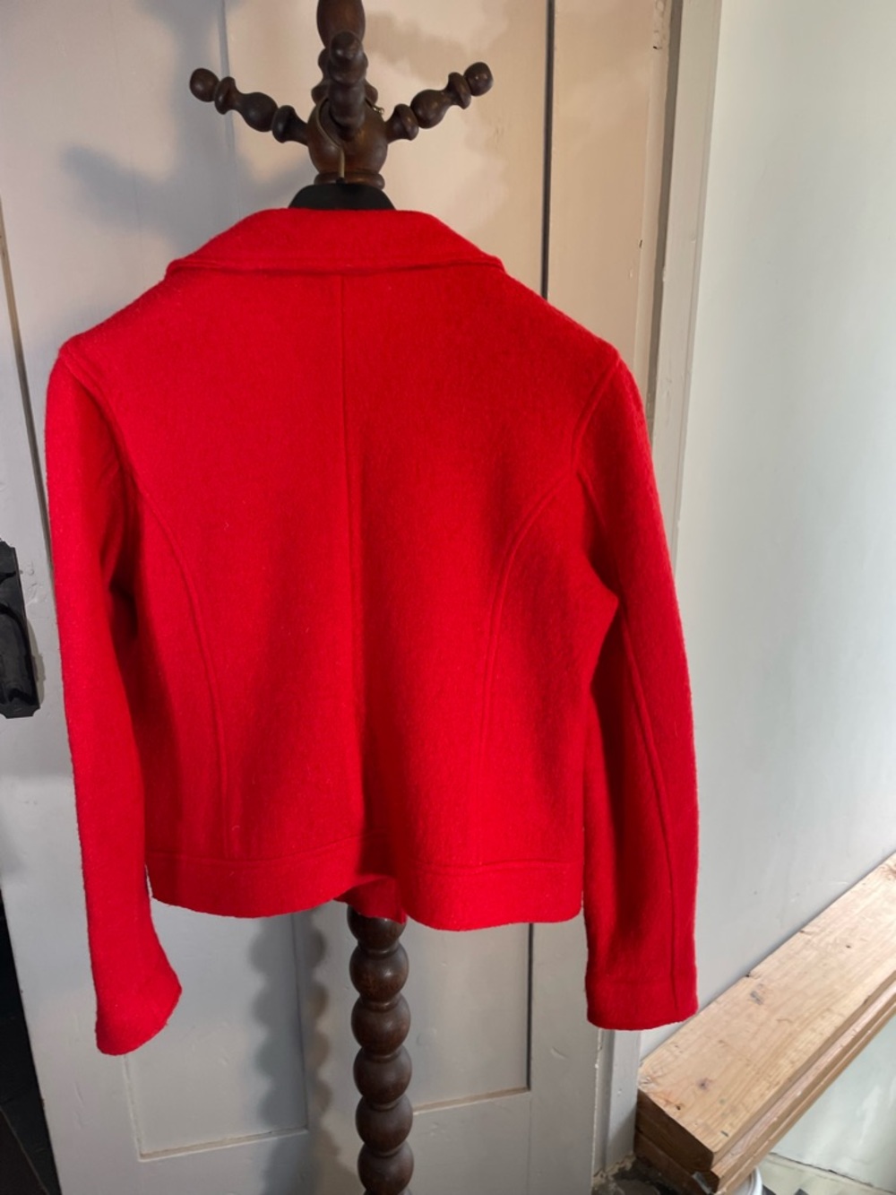 Tahari Vibrant Red Asymmetrical Zip Jacket - Picture 2 of 7
